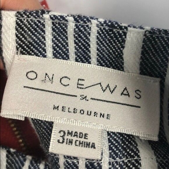 Once Was Striped Zipper Back Fringe Camisole Top (255) - Picture 7 of 9